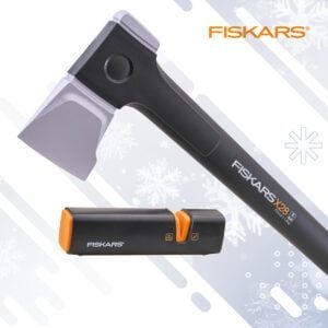 fiskars splitting axe and sharpener set