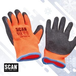 Thermal latex dipped gloves