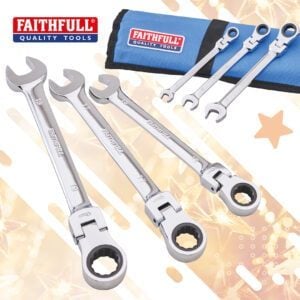 6 piece ratchet combination spanner set